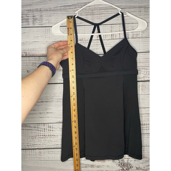 Lululemon Bend and Flow Blue Active Tank Top Women's Size 4 6 Black Gym Workout - Picture 8 of 9